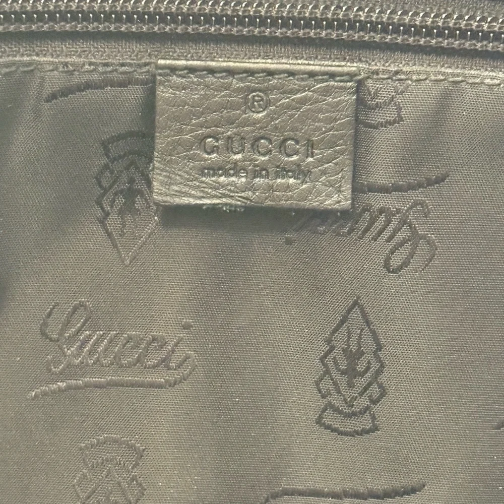 Gucci Black Leather Unisex Briefcase Bag